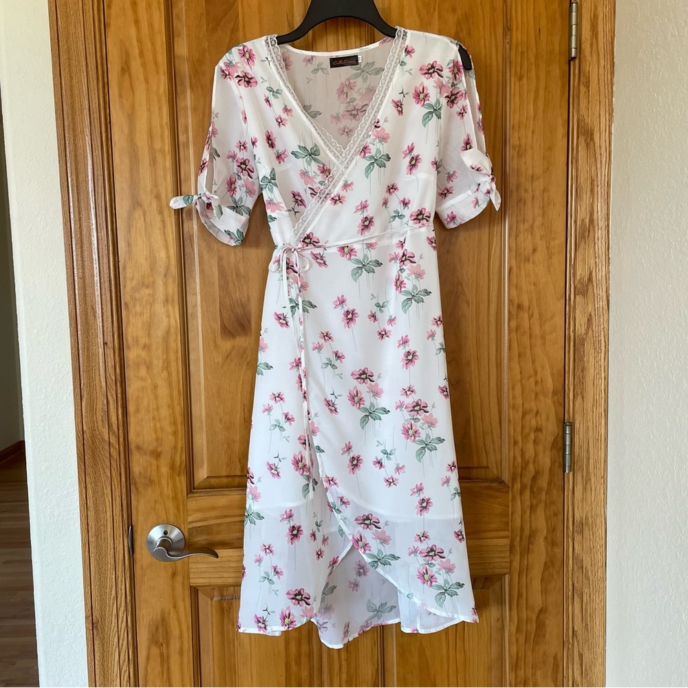 Floral wrap dress
